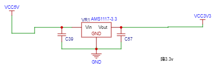 图2.8：15v降3.3v电路