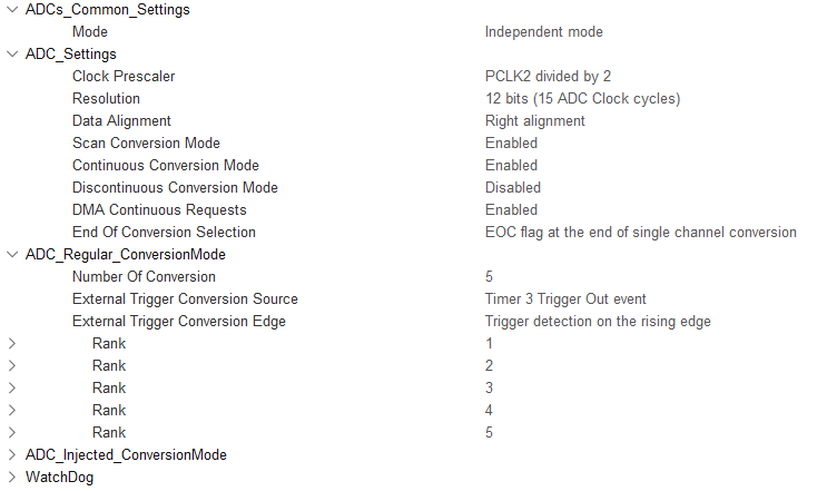 图3.7：CubeMX中对ADC的配置